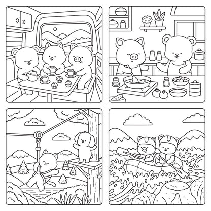 WonderFlat Coloring Book™ — Cozy Adventures